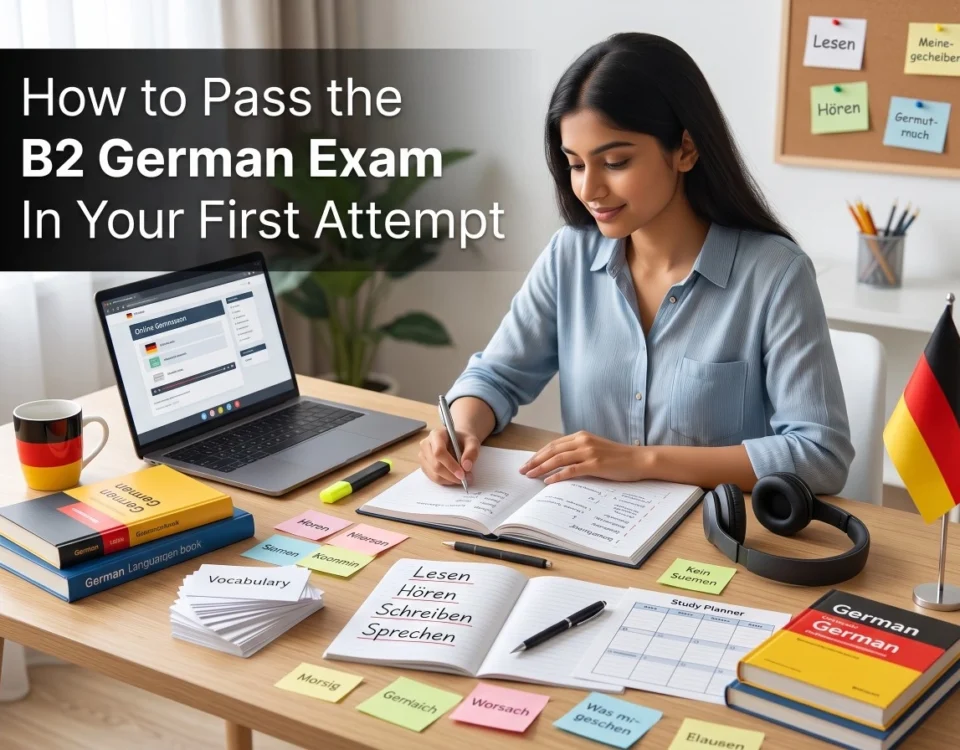 How to pass B2 german Exam in first Attempt- blog featured image